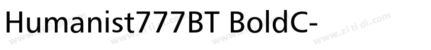 Humanist777BT BoldC字体转换